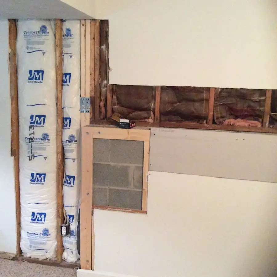Wall insulation replacement during Basement Flood Cleanup in Show Low